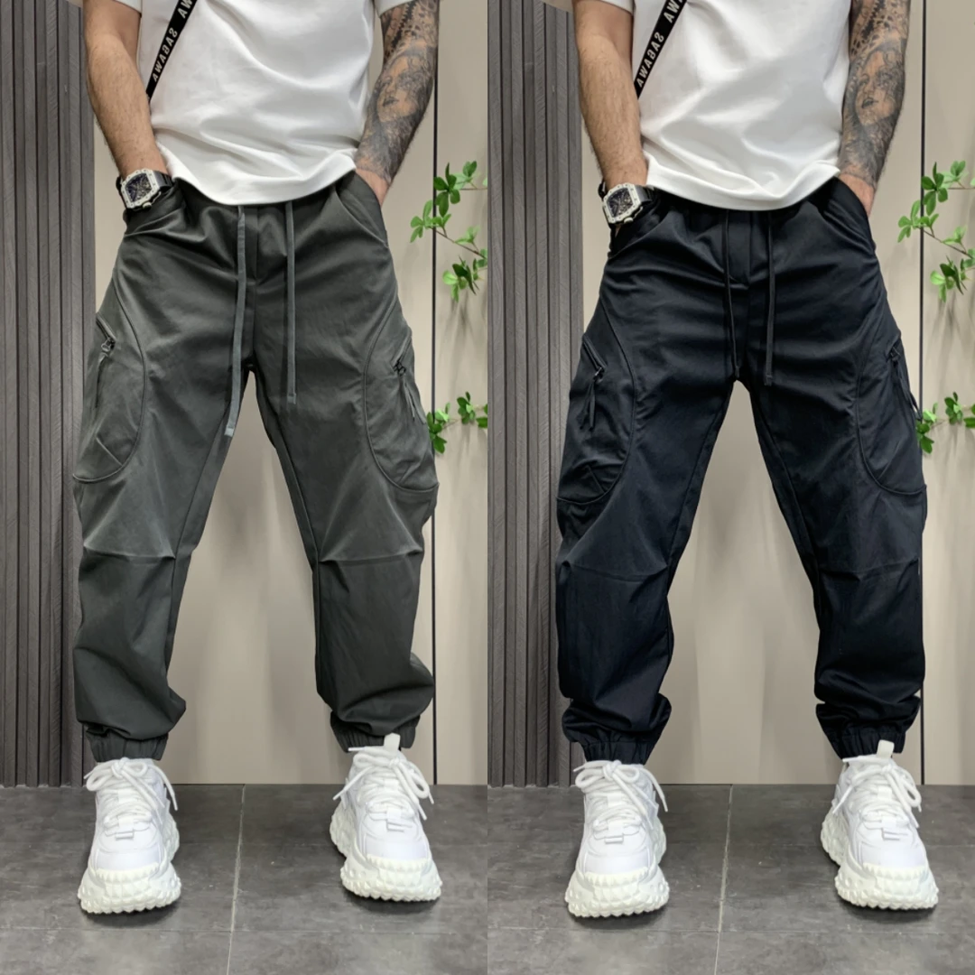 2025新款秋长裤重工高级感工装裤立体剪裁宽松户外工装束口休闲裤