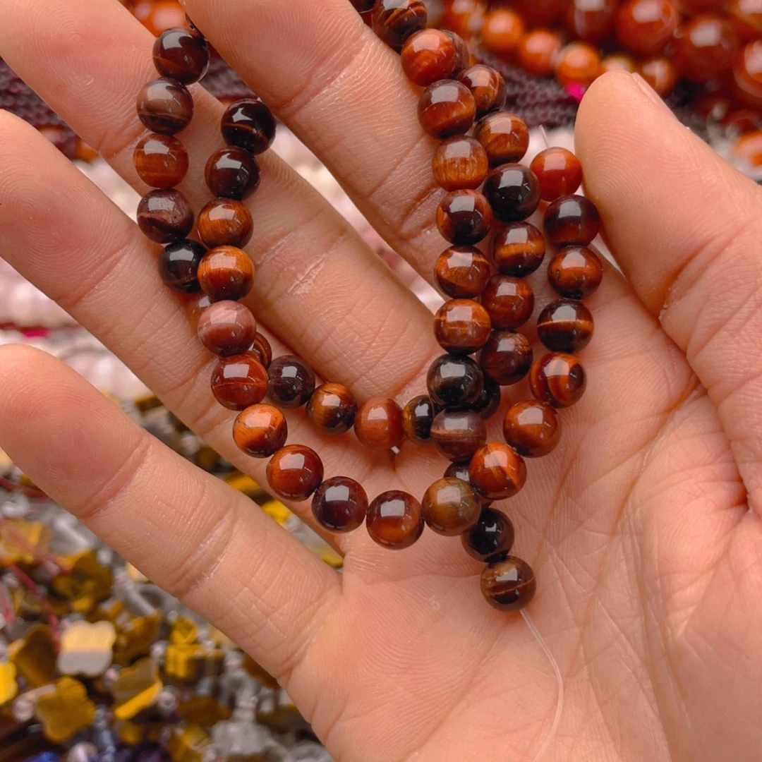 玛瑙/玉髓珠宝半成品未镶嵌红虎1条卡7