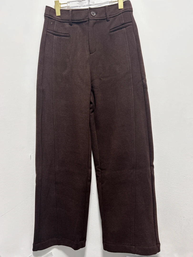 269516新韩版时尚高腰加绒保暖气质休闲裤