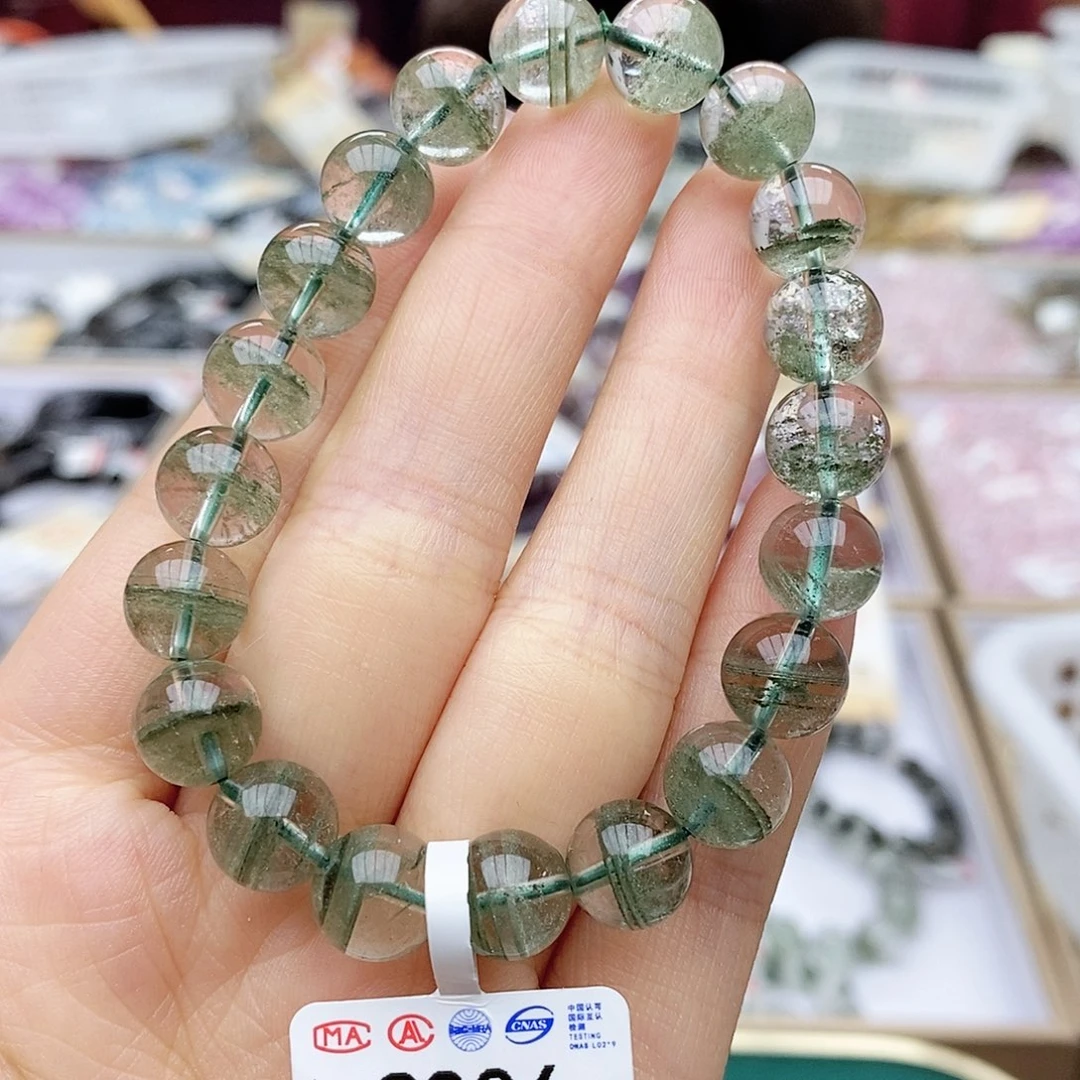 水晶手链未镶嵌C306 绿幽灵 9m+