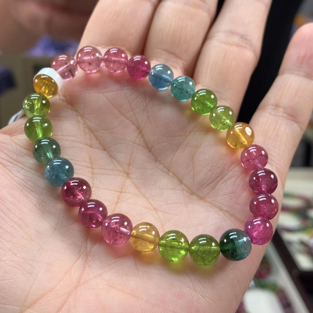 未镶嵌手链碧玺手链7.5左右