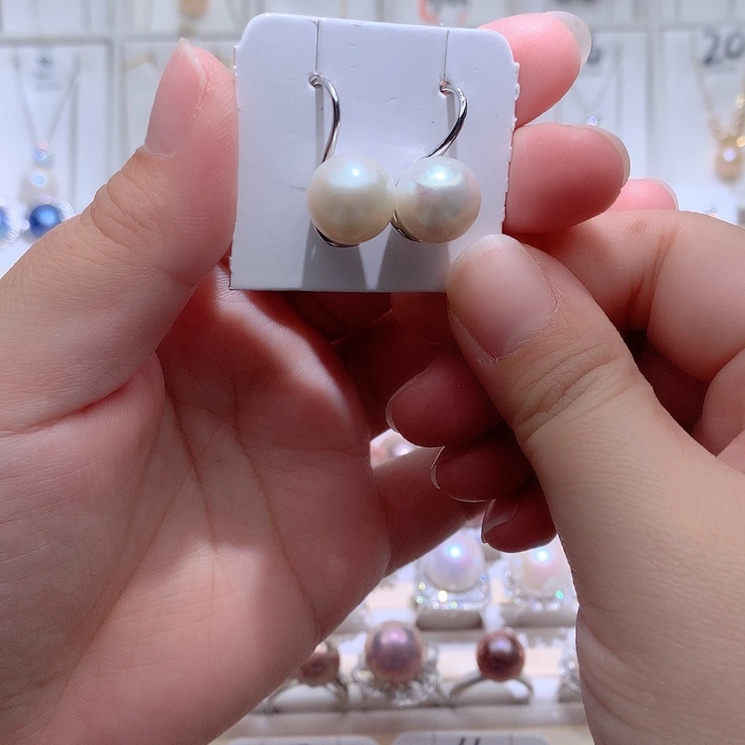 淡水珍珠耳饰未镶嵌CC有瑕疵11.7mm