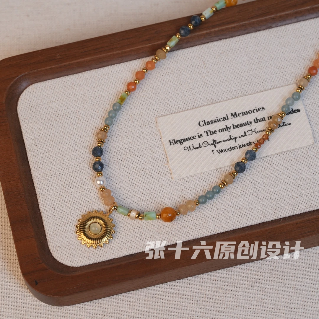 钛钢项链 [夏天]张十六原创手工气质百搭复古小众简约手作清新