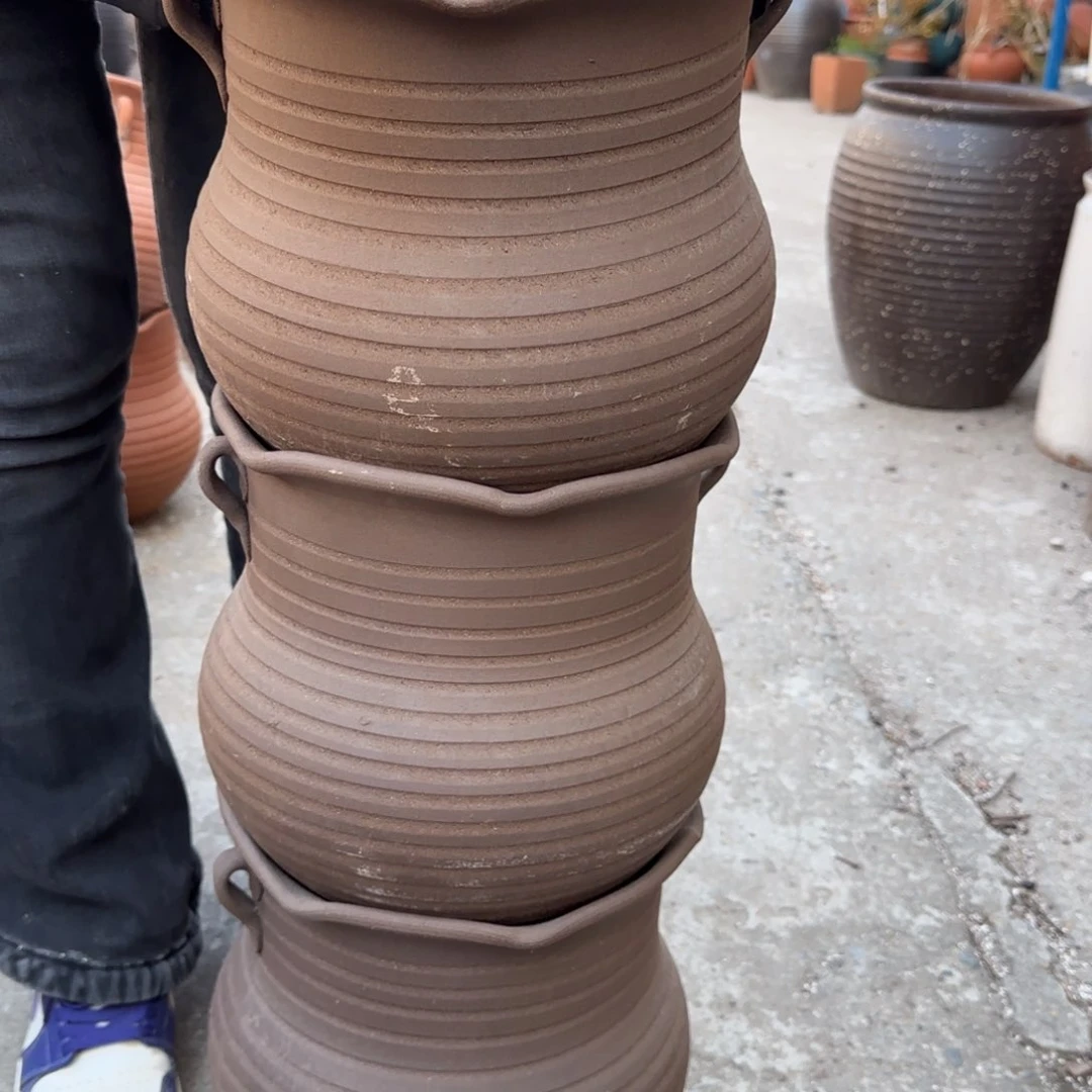 紫砂花盆口27高27宜兴紫砂瑕疵底部火裂