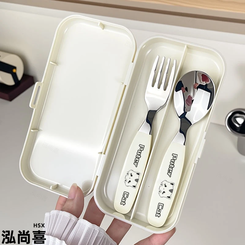 泓尚喜辅食勺宝宝自主进食勺子婴儿吃饭训练叉子3-6岁儿童餐具