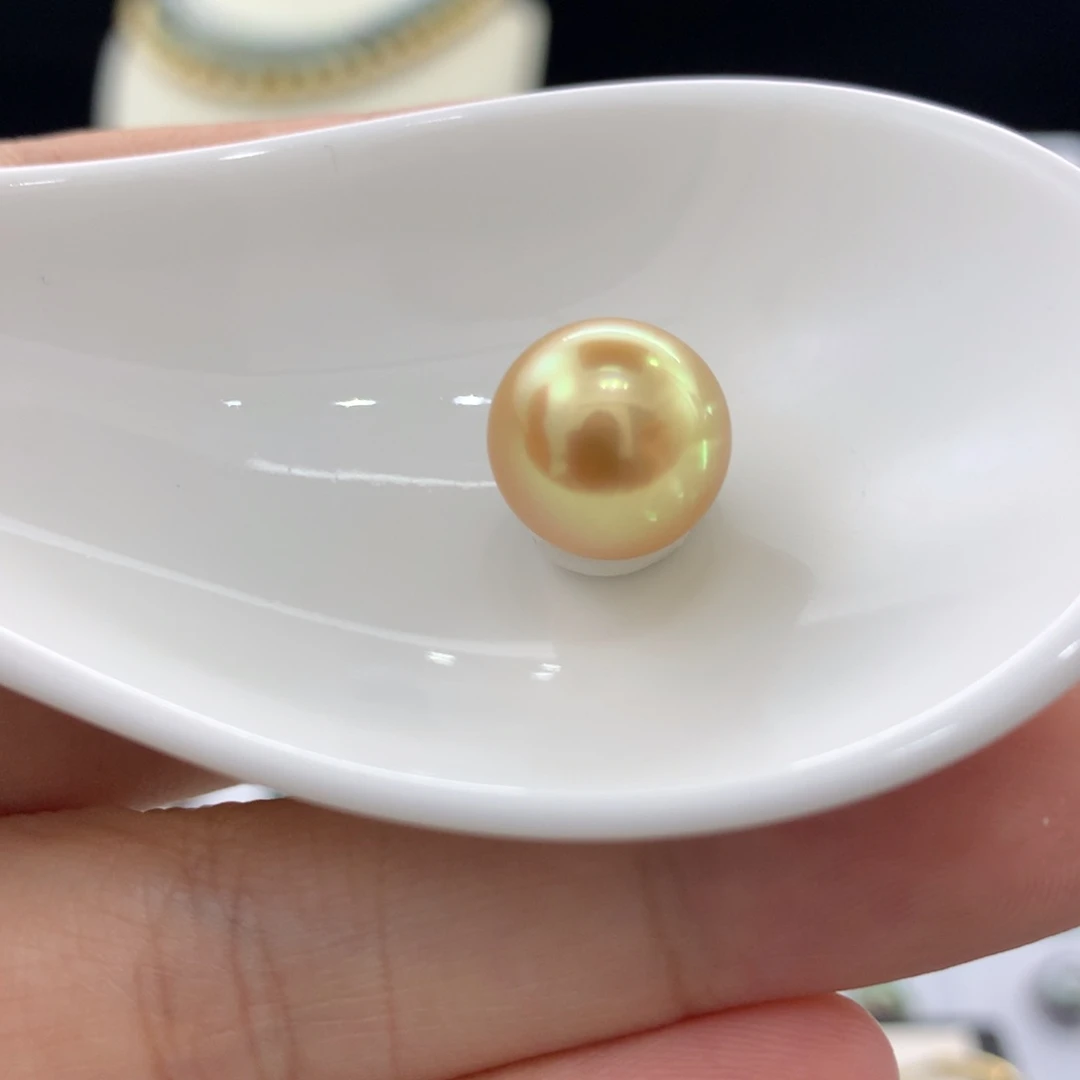未镶嵌裸珠定制海水珍珠金珠11-12mm