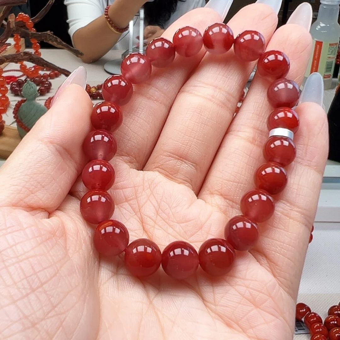 南红玛瑙未镶嵌手链