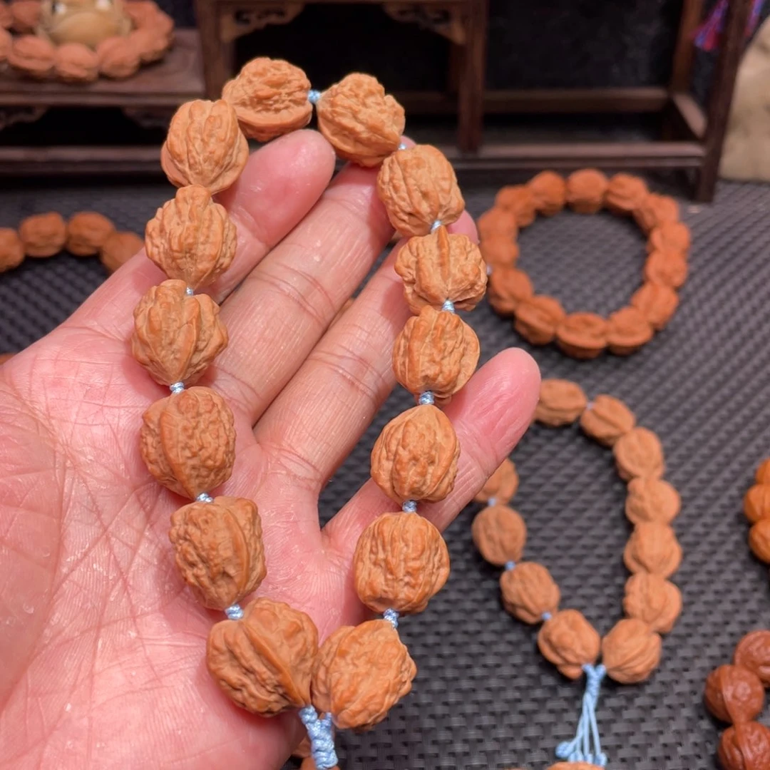 文玩核桃手串雲*** 原生态 嵩山老树蛤蟆头异型