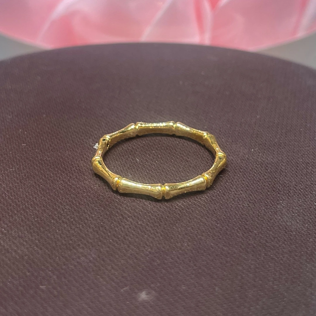 【晓彤】足金999 竹节戒指 多圈口