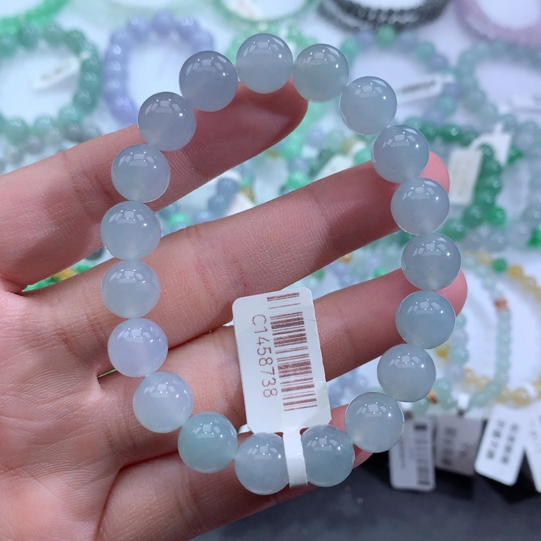 翡翠手链未镶嵌恒*天然