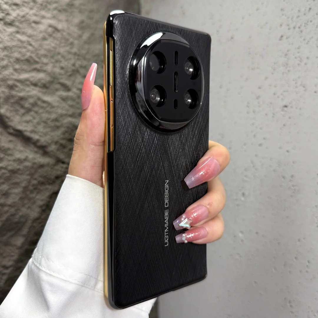 适用华为MateX6手机壳金属拉丝纹理X5电镀镜头全包X3保护后壳