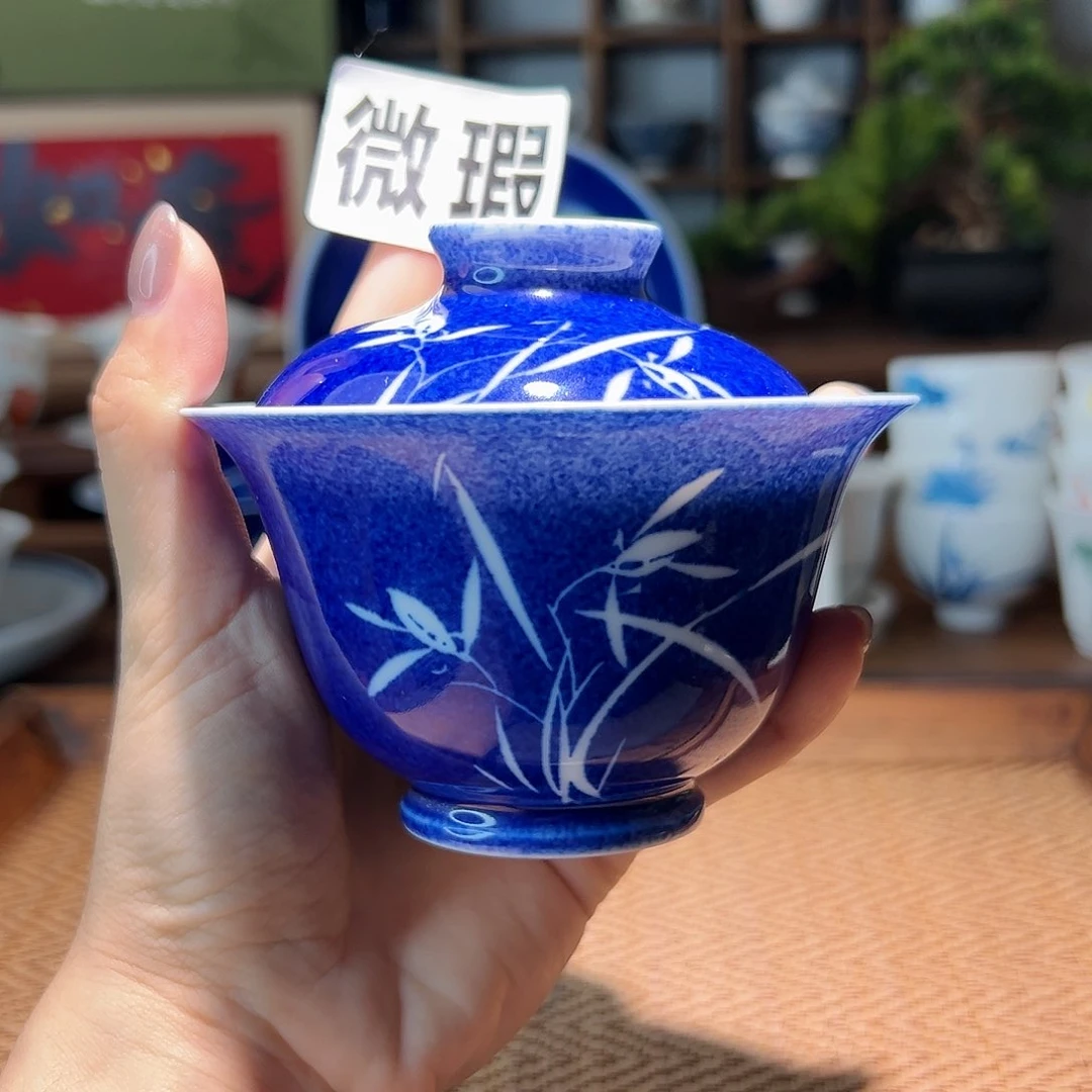 【闪购商品】微瑕 手绘 盖碗