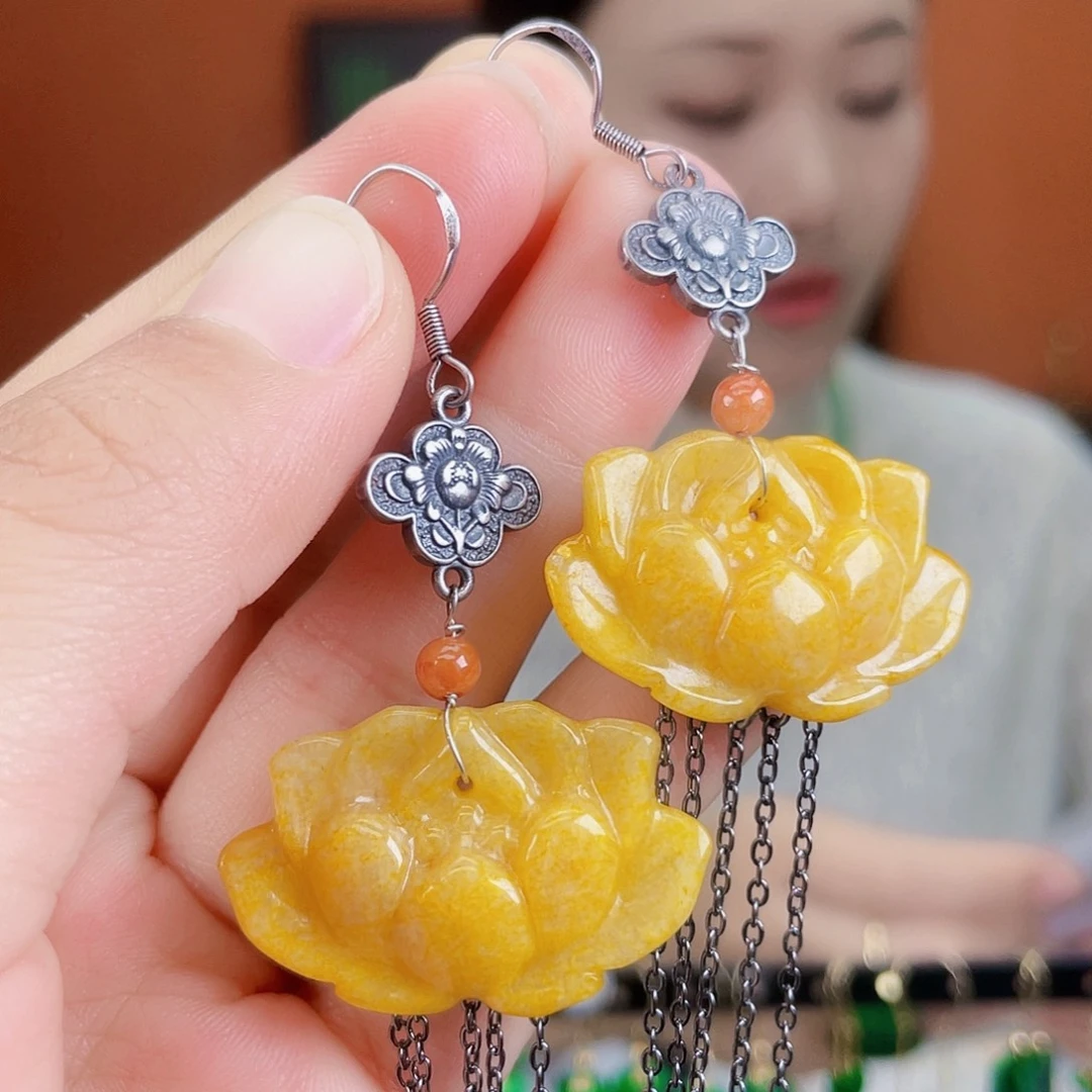 翡翠未镶嵌耳饰饰品