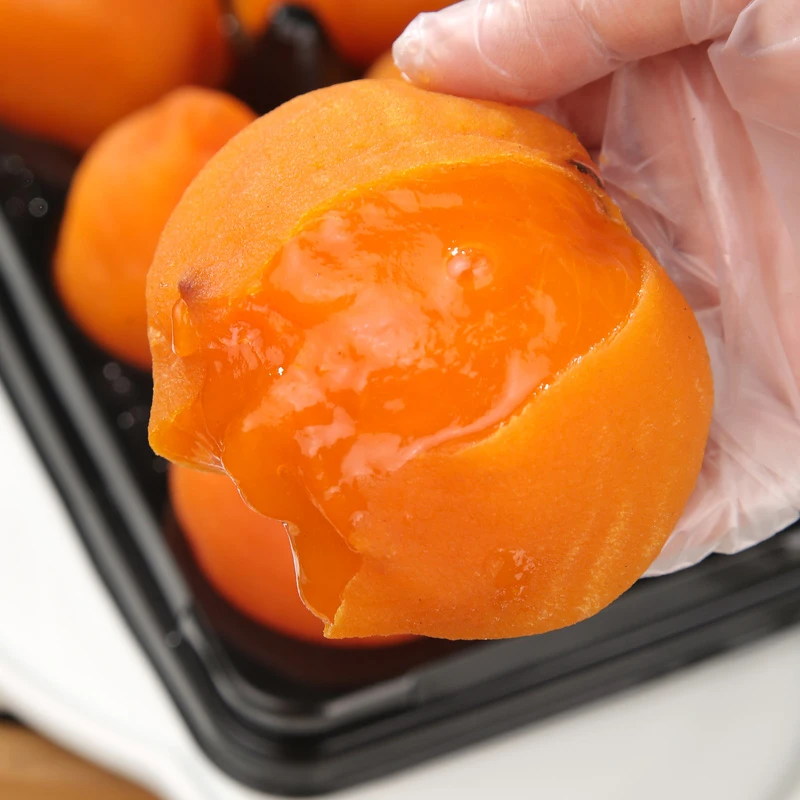 陕西富平冰柿即食新鲜蜜柿爆浆溏心软糯香甜冰淇淋口感