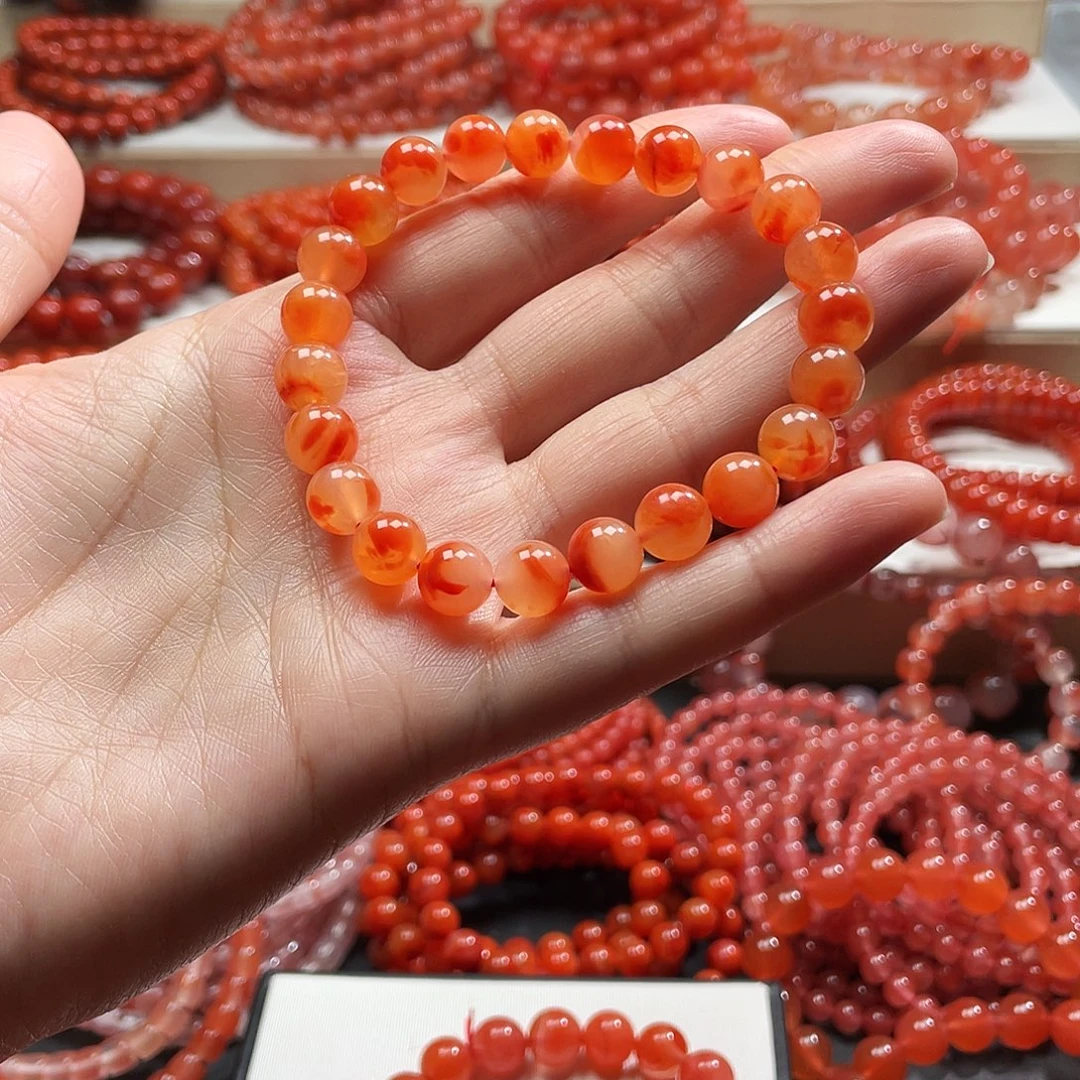 南红玛瑙未镶嵌手链