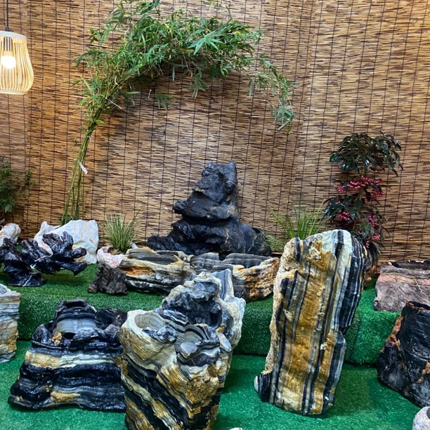 灵璧石石花盆鱼缸