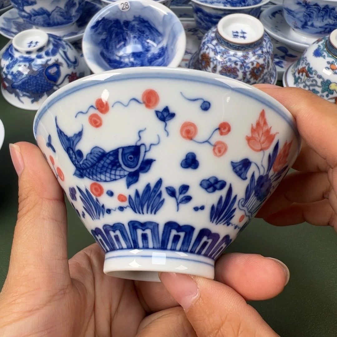 景德镇纯手工纯手绘茶具木木57