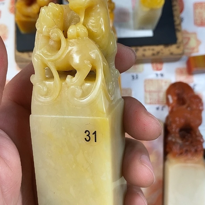 用***0寿山石现场直播篆刻