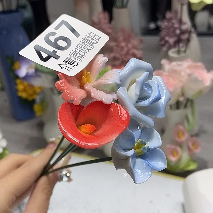 陶瓷纯手工捏花设计