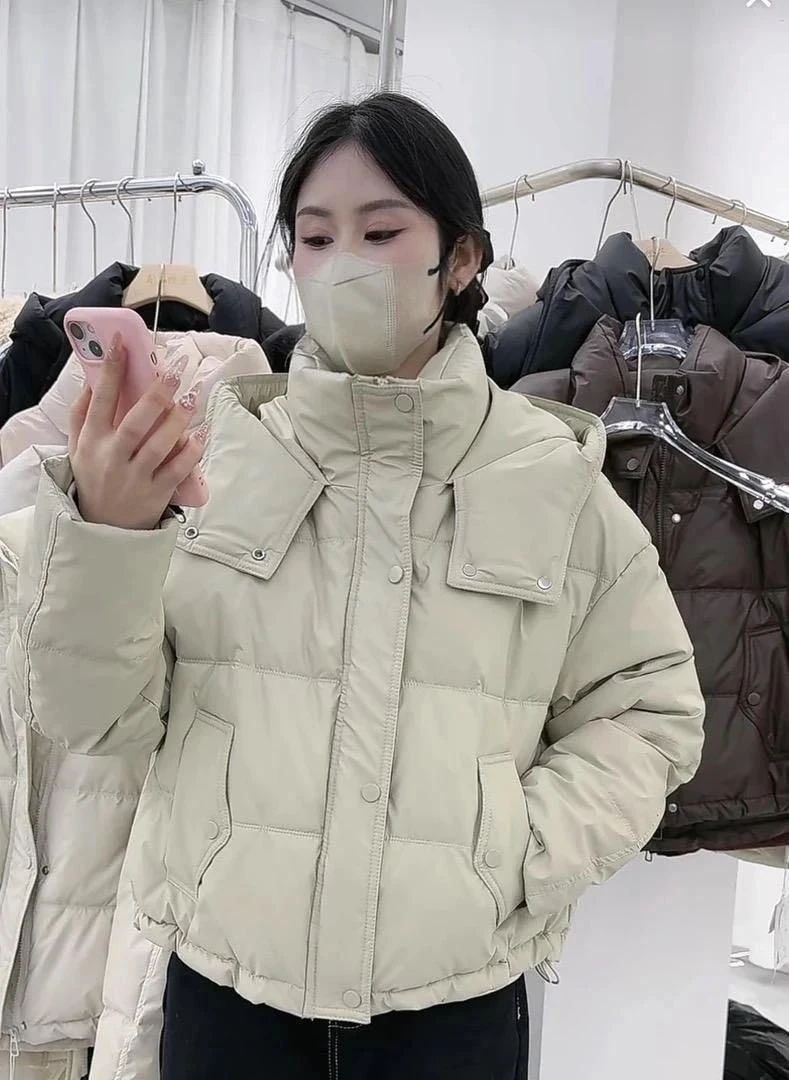 莎姐严选韩系冬季潮流加厚连帽棉衣外套922