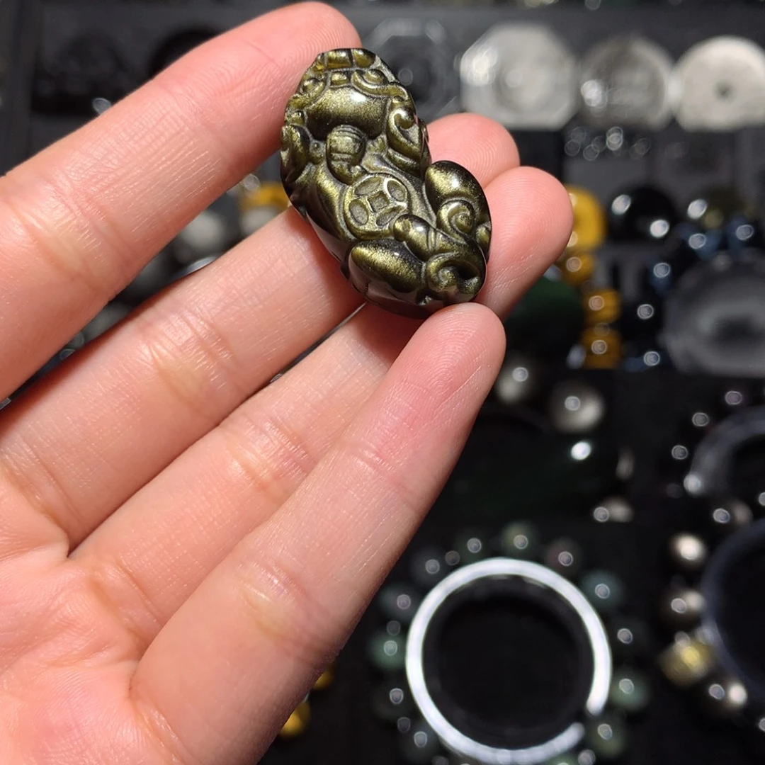 ****医黑曜岩未镶嵌珠宝奇石