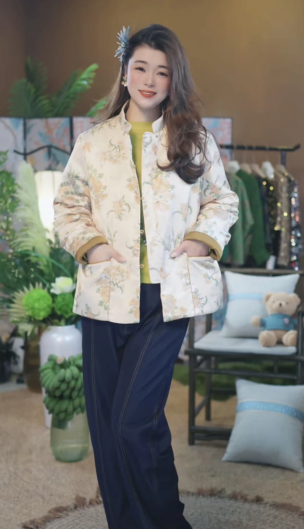 【苏唐韵】新中式保暖蚕丝袄外套 香云纱桑蚕丝加厚保暖高级色