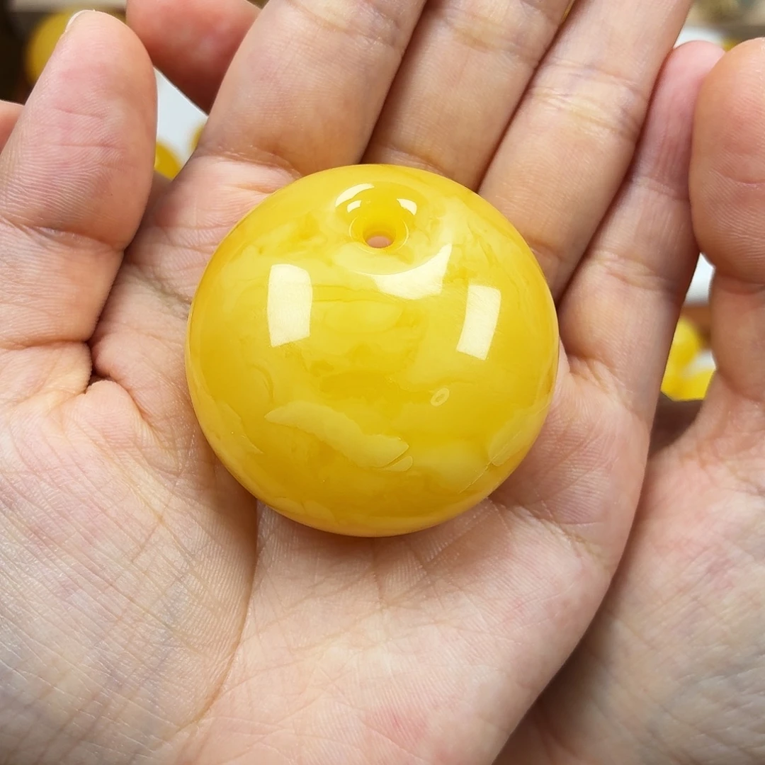 蜜蜡未镶嵌颈饰焦皮浓蜡妖花公主扣