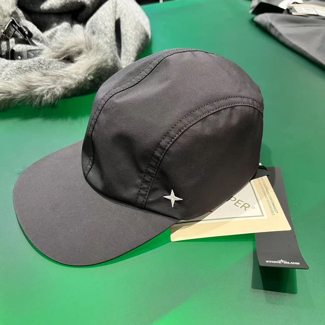 未使用 STONE ISLAND /GG/男士黑色太阳帽鸭舌帽