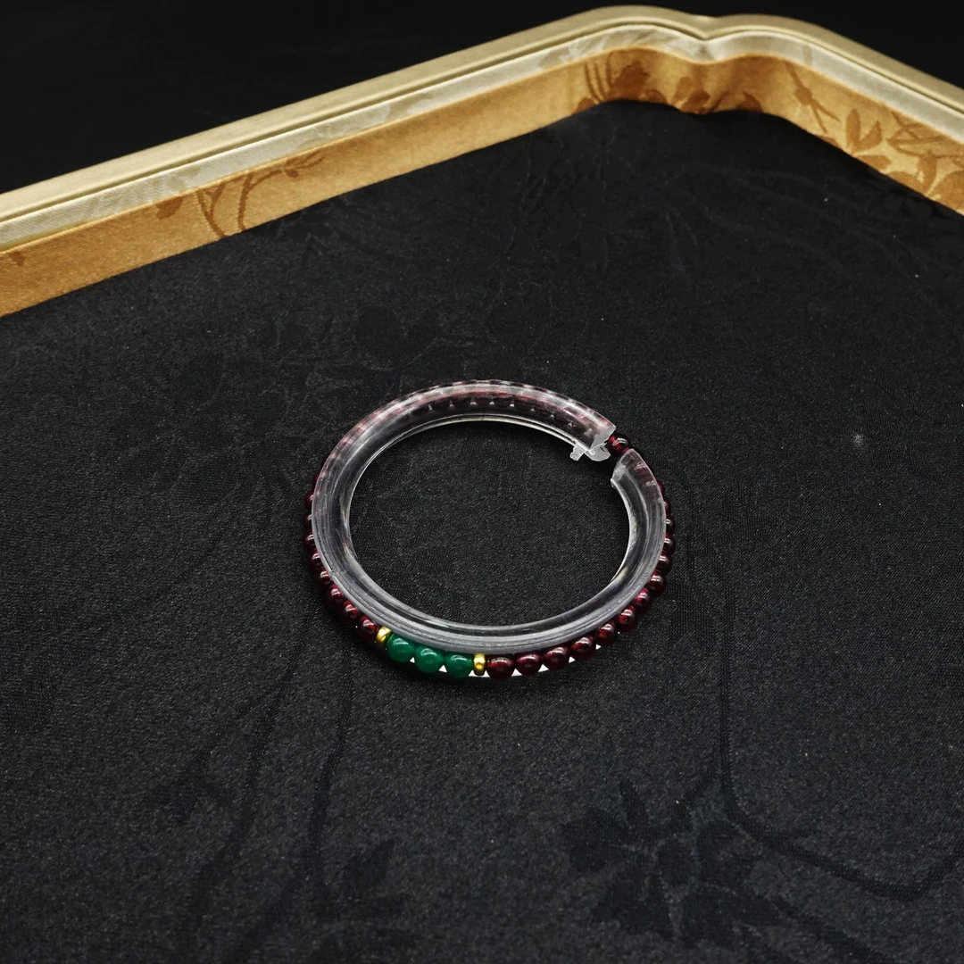 JUSTARRY【直播福利-榴绿】S925银女款石榴石天然手串（商家自发货）