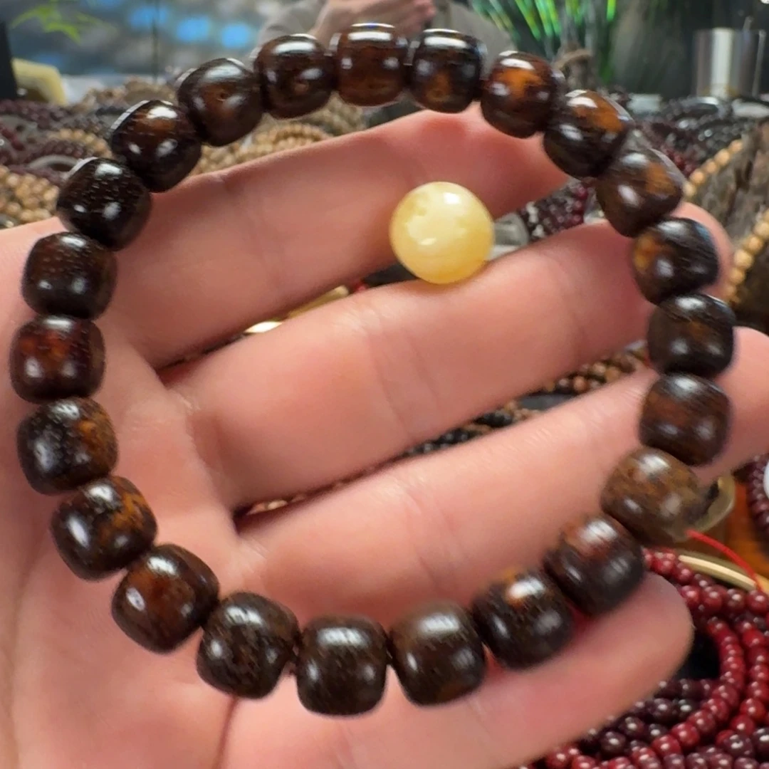 星月菩提吊坠陈籽手串套装