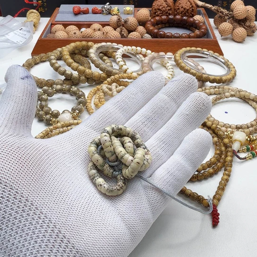 星月菩提吊坠35灭世糯冰石玉半壁大肠6左右108