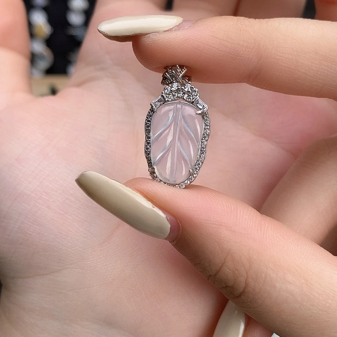 翡翠银S925镶嵌吊坠(不含链)