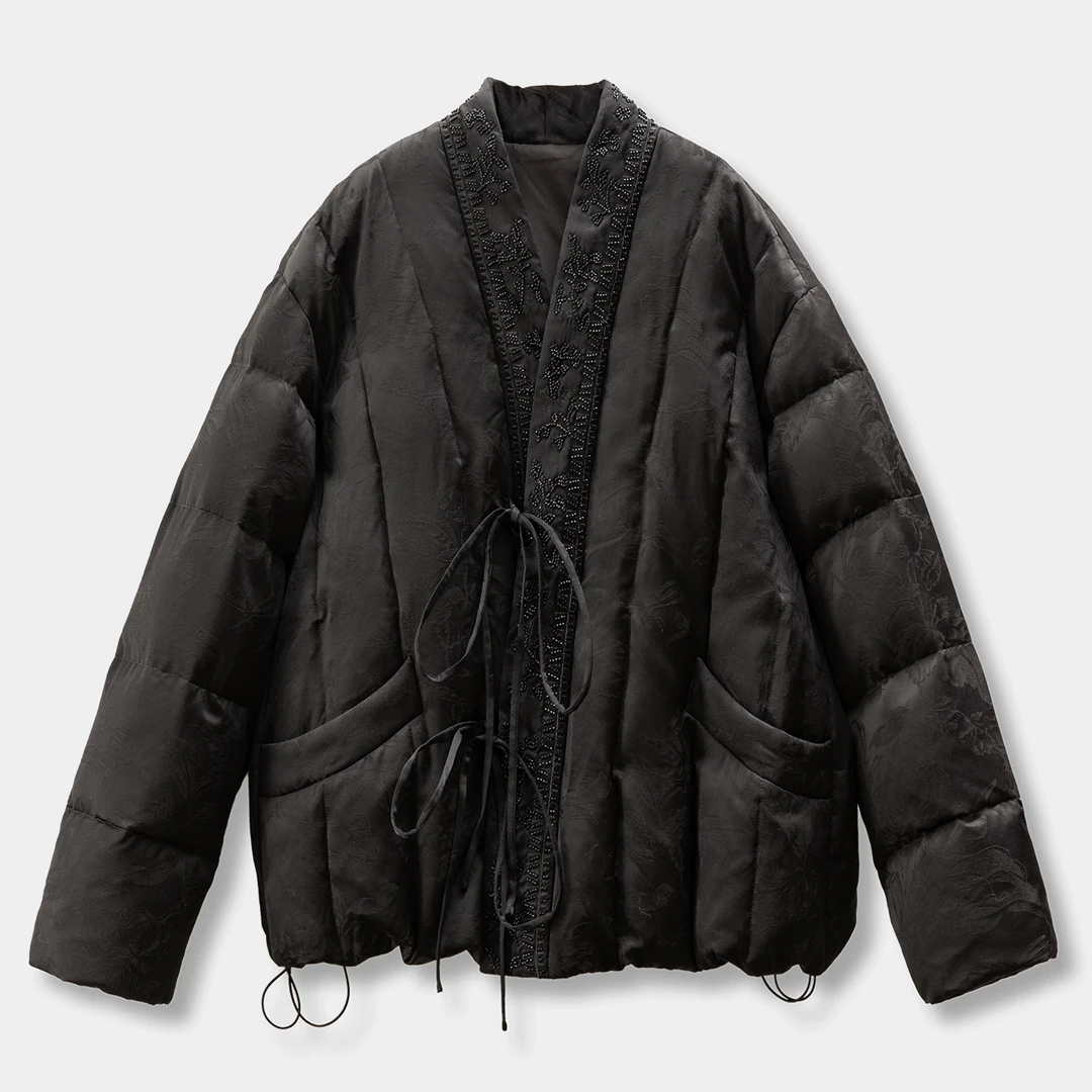 春天家 低调隐奢 新中式钉珠刺绣提花90鹅绒女39I1