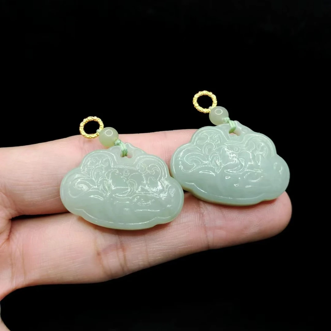 【老三珠宝】和田玉如意锁吊坠赠链Z1【多样性发其一】约22-30-11mm