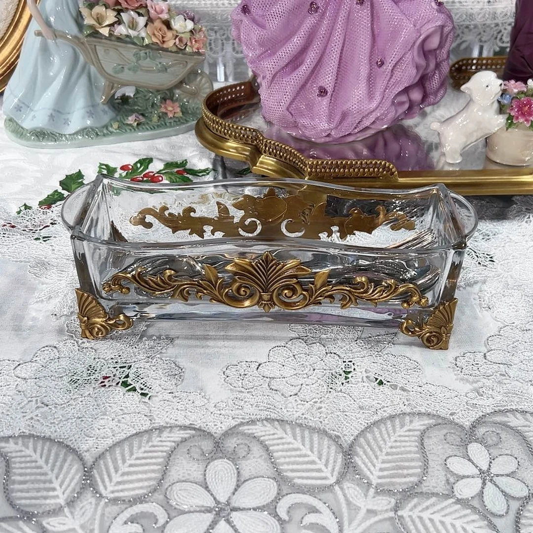 陶瓷F3535进口水晶配铜收纳盒