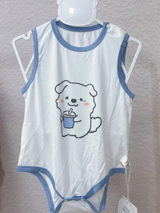 新生儿夏季无袖包屁衣宝宝婴幼儿居家爬爬服透气