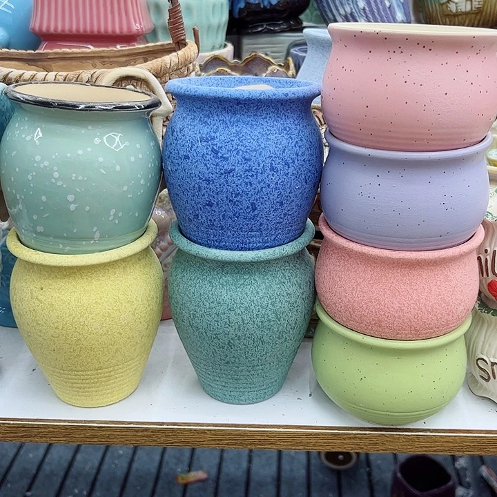 多肉绿植陶瓷花盆9.9包邮，有孔