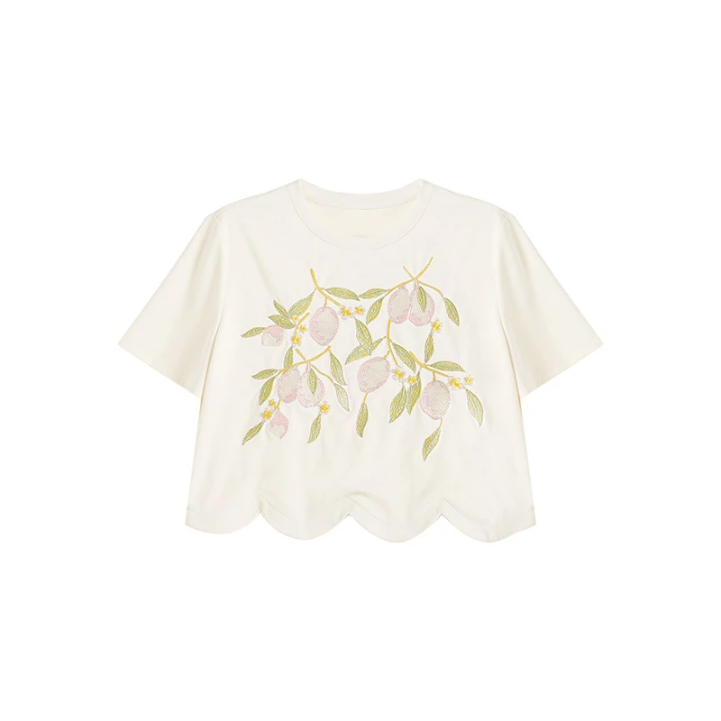 【瑶瑶】玛茜菲蜜夏季中国风印花时尚圆领T恤G242T1003Z