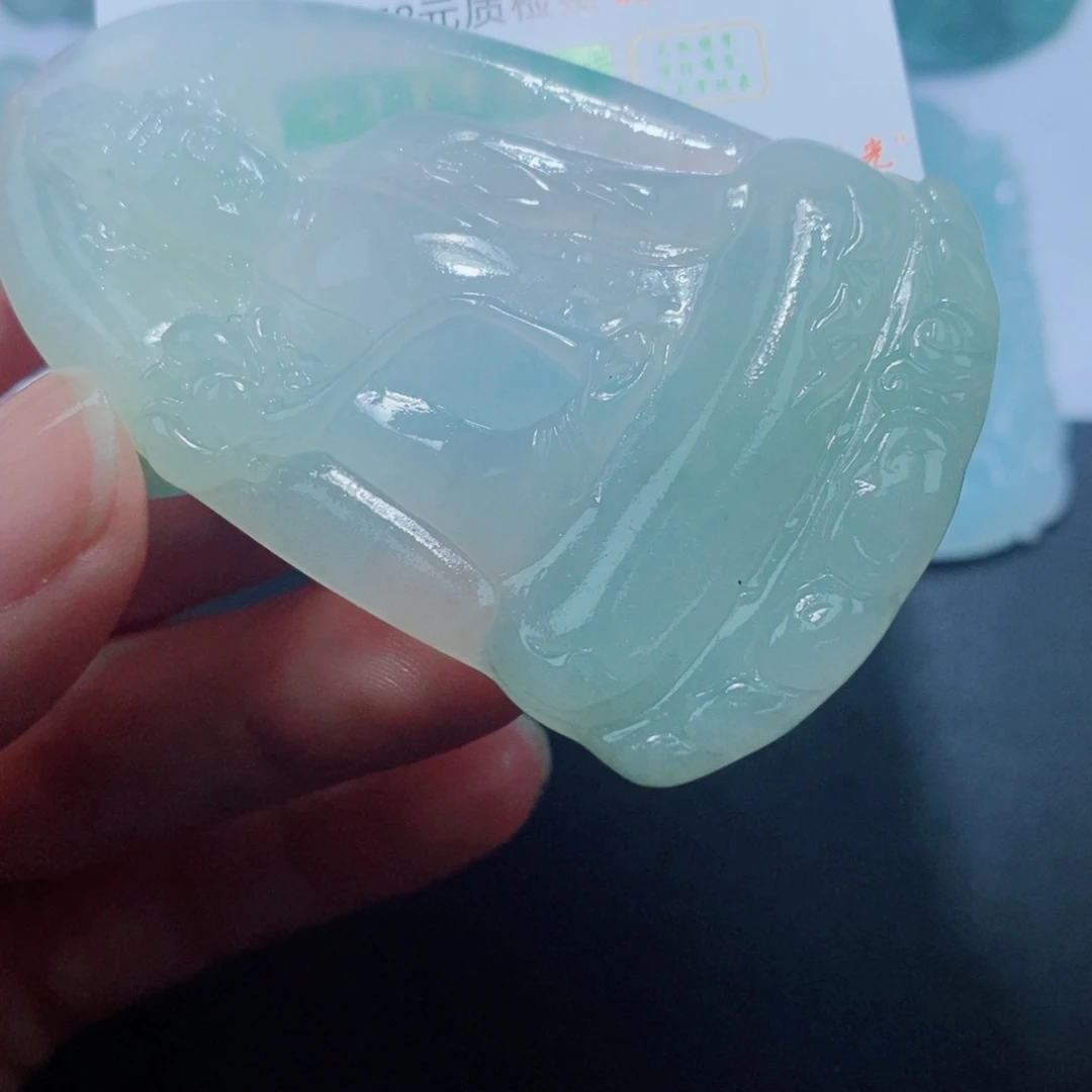 定制翡翠未镶嵌毛货吊坠