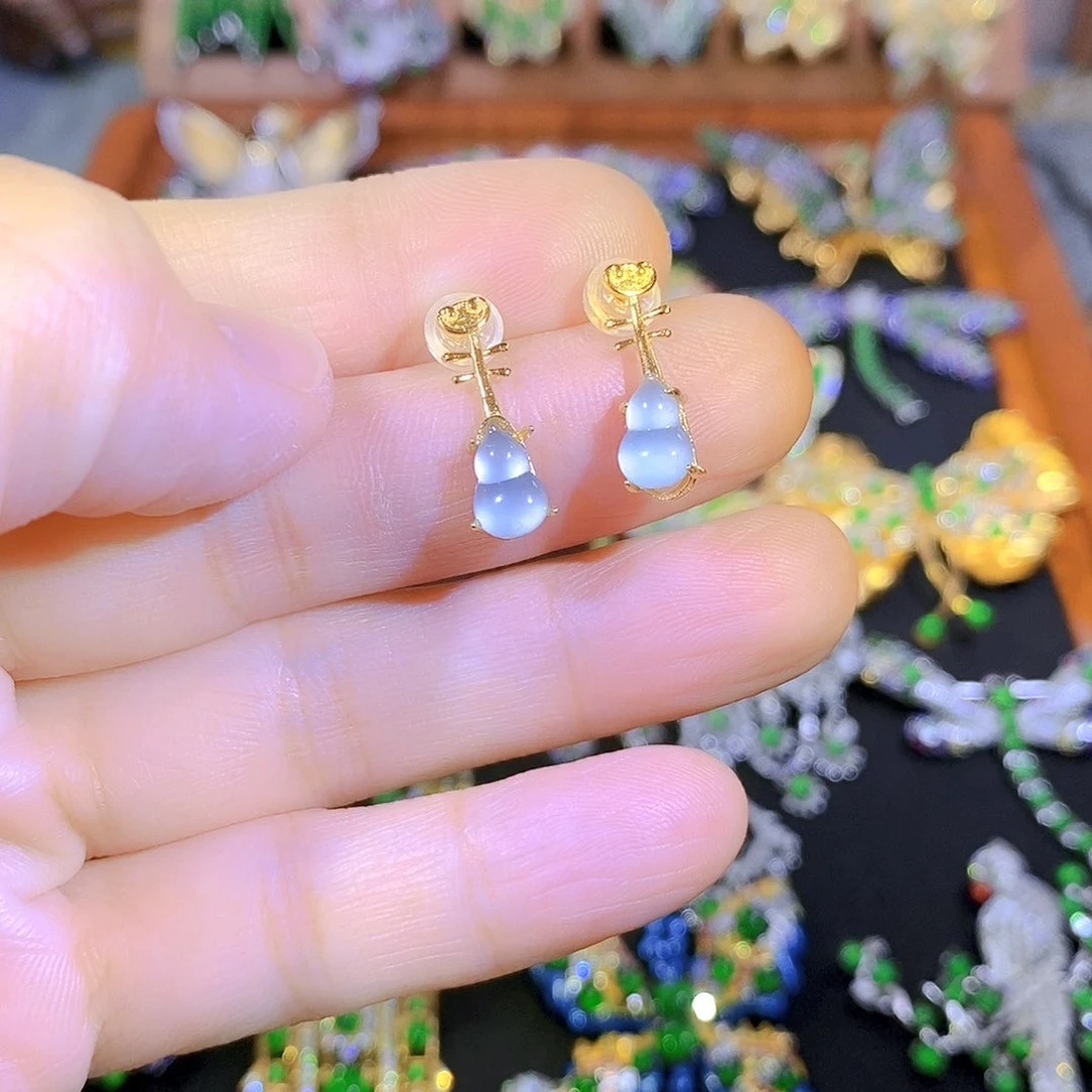 吊坠(不含链)银S925镶嵌翡翠