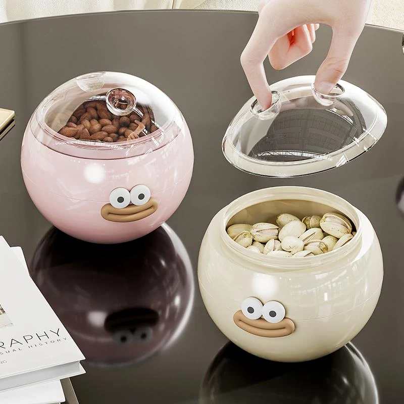 懒人嗑瓜子神器糖果零食坚果盘客厅家用高颜值新款密封防潮干 干