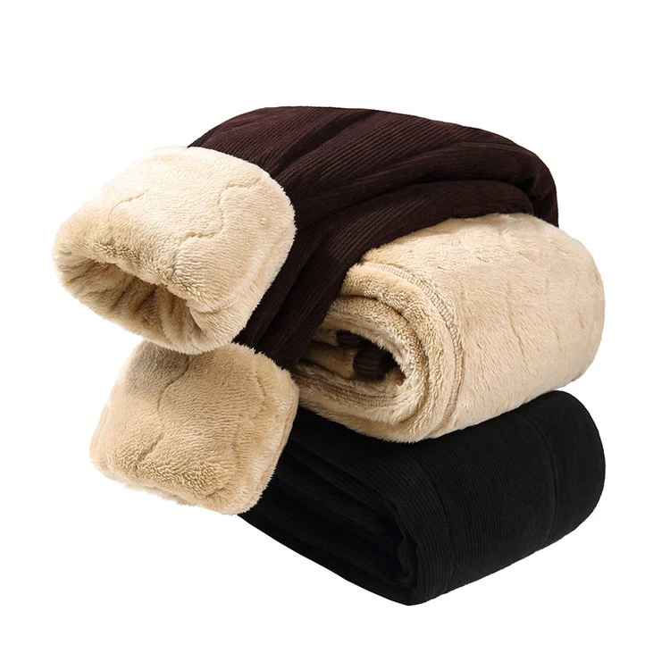 中老年人女裤加绒加厚冬季裤子妈妈冬装老人深档宽松棉裤奶奶长裤