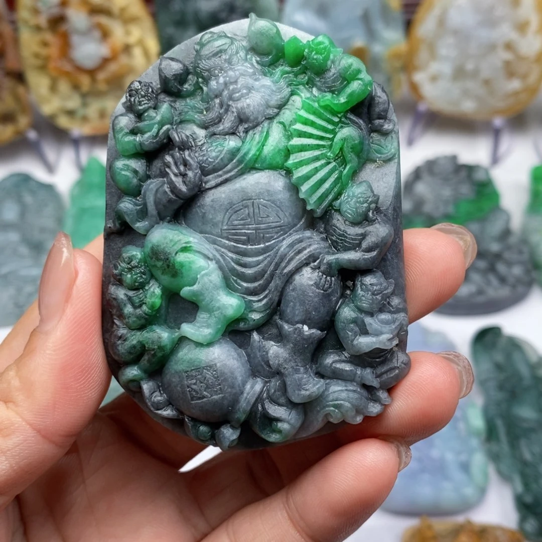 龙***泉定制翡翠未镶嵌钟馗K