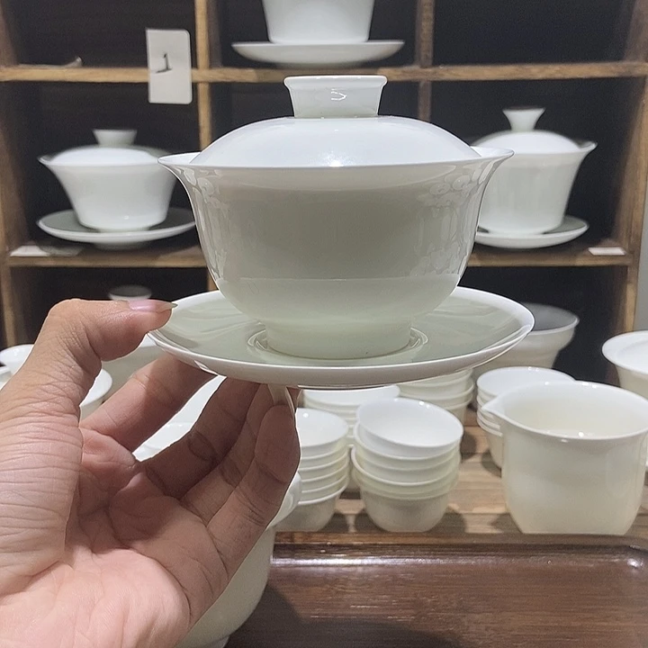 骨瓷大元宝盖碗盖下约185ml福利