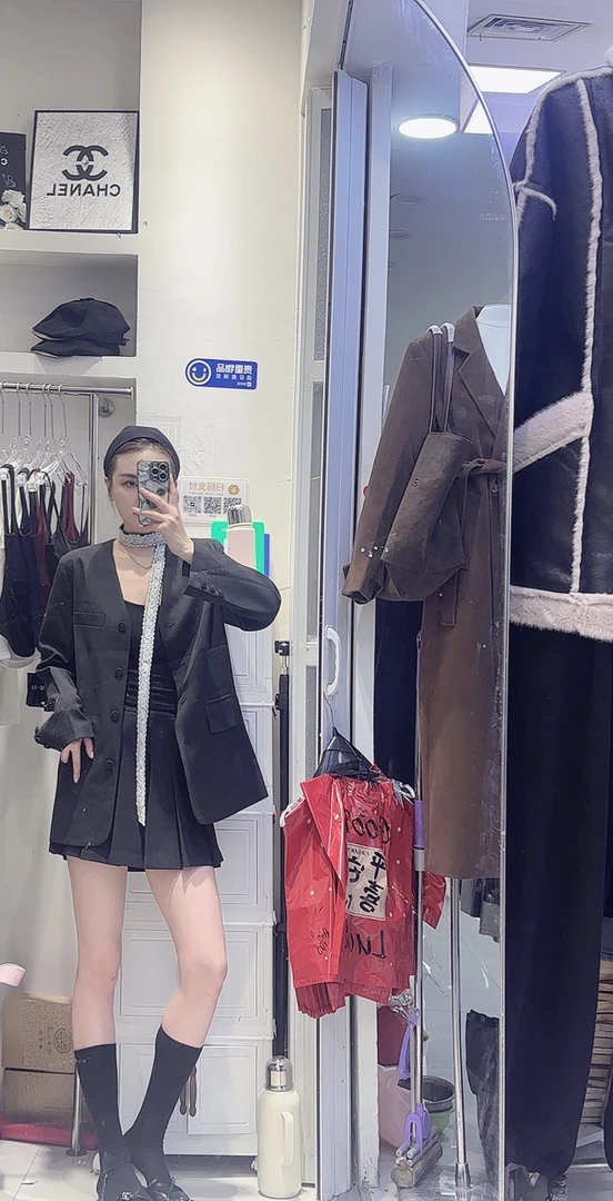 法式气质西装套装裙女蕾丝拼接显瘦外套半身裙两件套