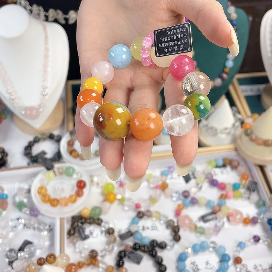银S925镀金镶嵌手链水晶