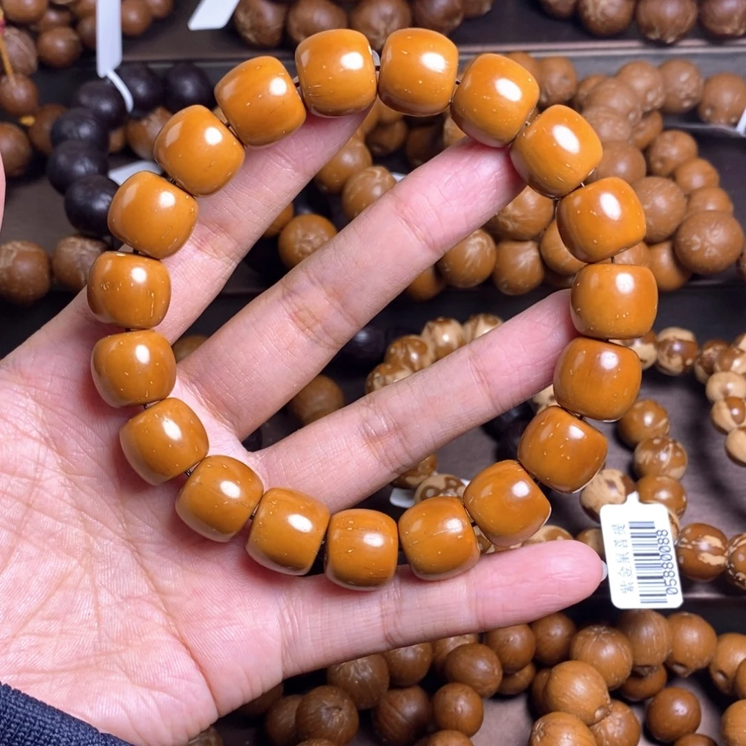 黄***心手串紫金鼠14黄金甲老型桶珠