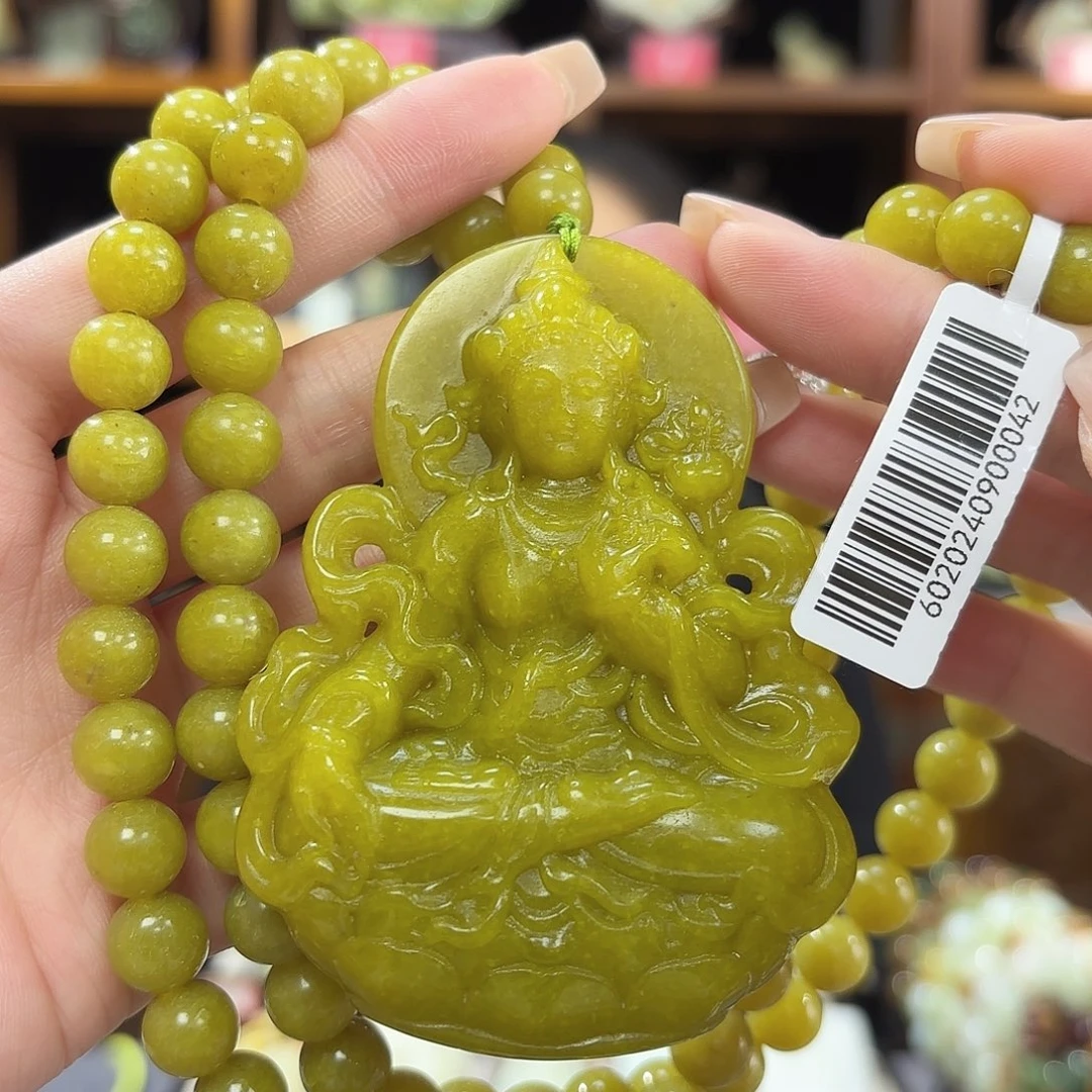 岫玉吊坠观音未镶嵌