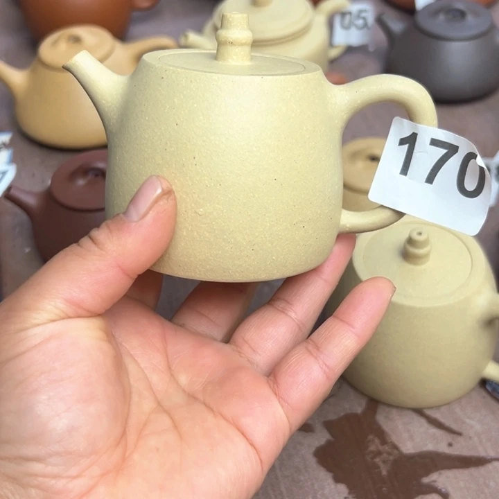 紫砂茶壶本绿半手工220cc