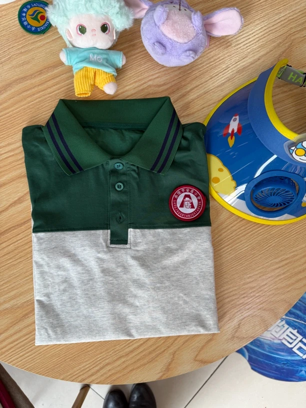 乐陵市安居小学夏季校服翻领夏款半袖